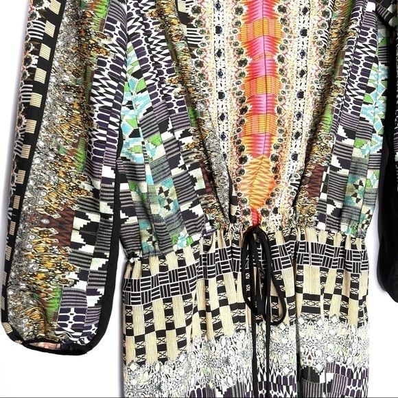 𝅺clover Canyon Multicolor Gem and Geometric Print Knee Length Dress US XS - Picture 4 of 7